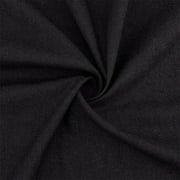 Linen Fabric FIY Craft Clothing Accessories Black 151x49.5x0.05cm
